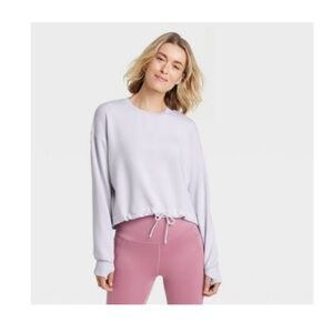 All in Motion Women’s Cozy Soft Fleece Crewneck Pullover Light Purple